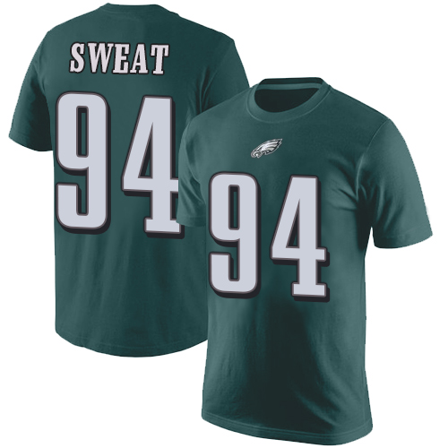 Men Philadelphia Eagles #94 Josh Sweat Green Rush Pride Name and Number NFL T Shirt->philadelphia eagles->NFL Jersey
